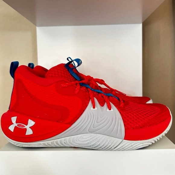 Under Armour Embiid 1 "Kansas Jay Hawks" Sneakers 3023086-603 Men’s Size 11.5 - Picture 1 of 6